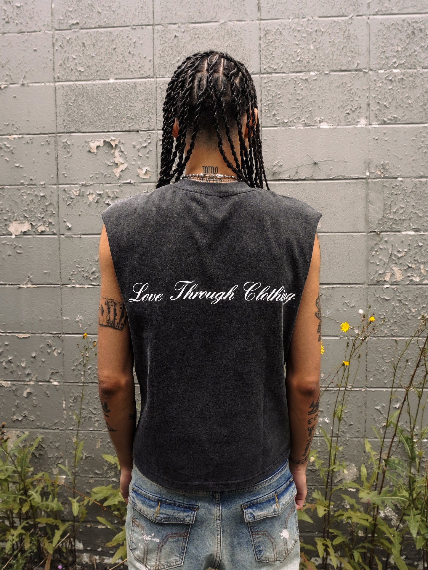 Sleeveless Tee - Grey Wash