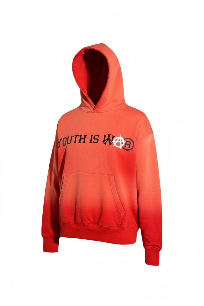 Red Sunfaded Hoodie