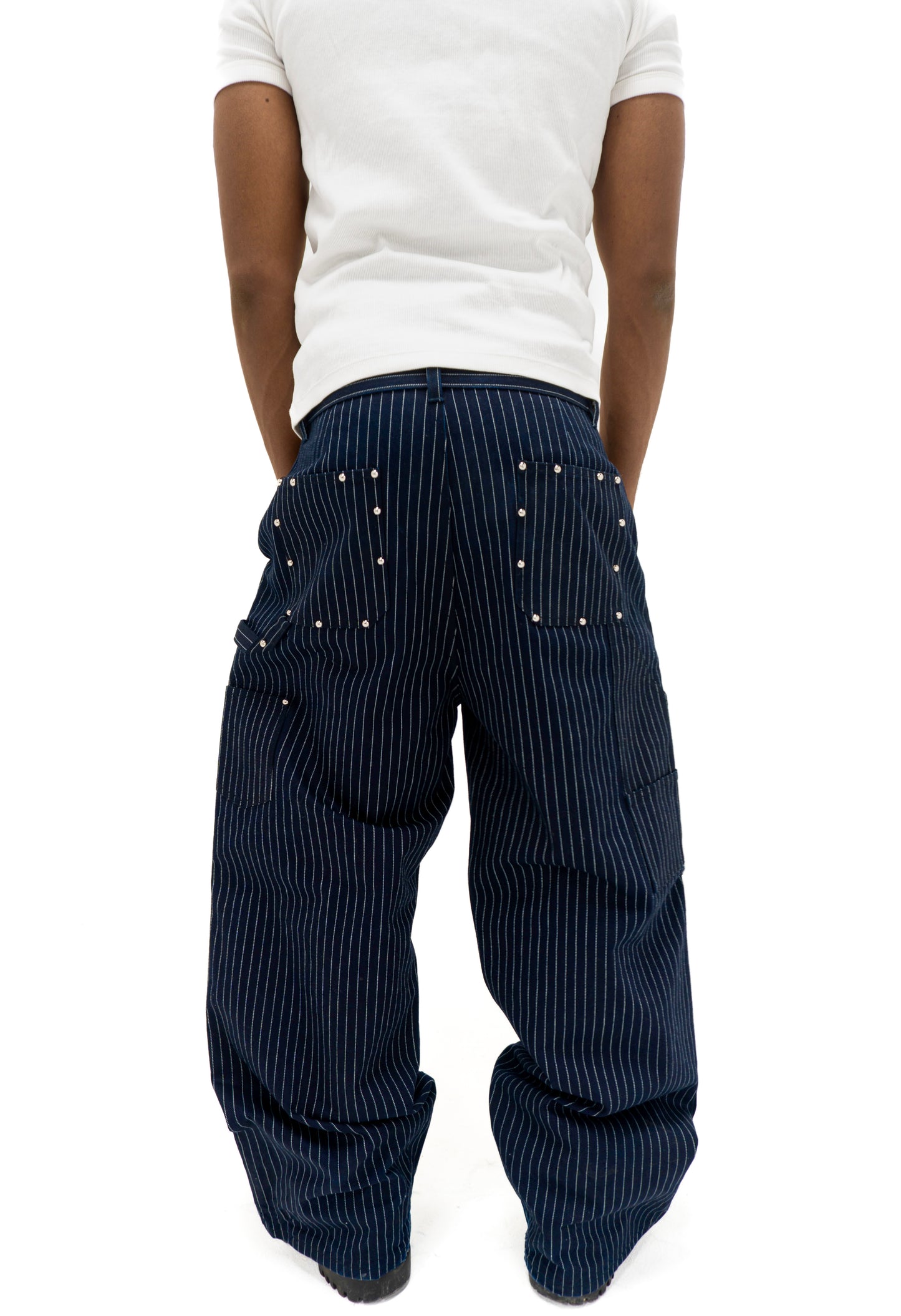 Blue Pinstripe Selvedge Double Knee