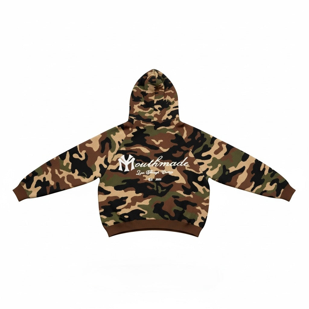 Camo Knit Zip Up