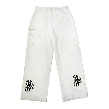 White Double Knee Denim