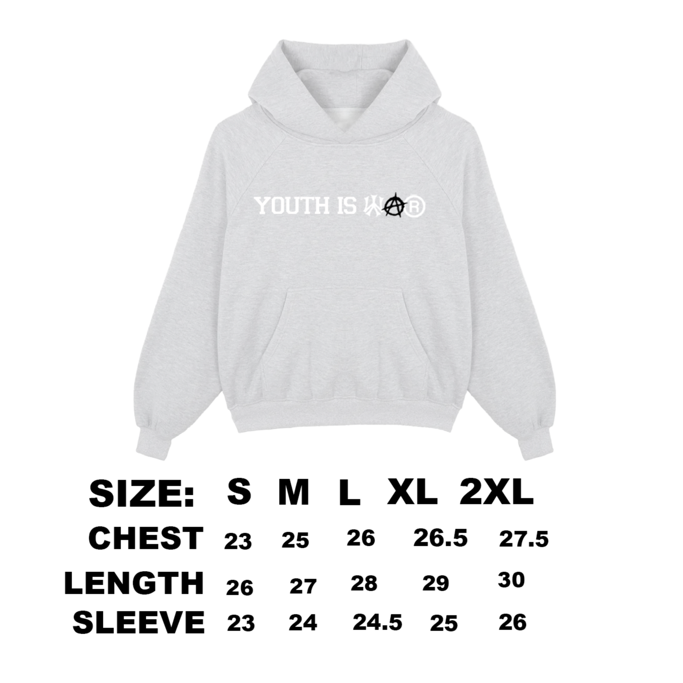 Heather Grey WAR Hoodie